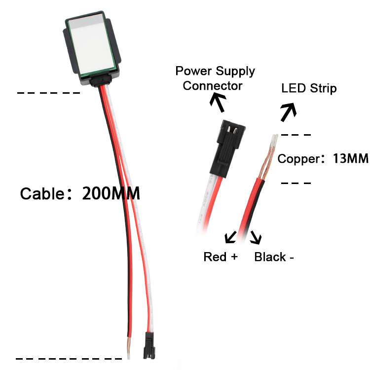 GTS-1W1201 dimmer Single touch sensor for LED mirror