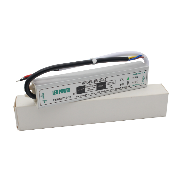 FV-2412 24W IP67 waterproof LED power supply for LED bathroom mirror