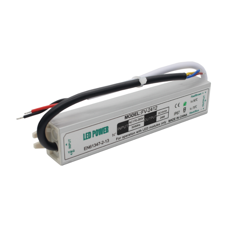 FV-2412 24W IP67 waterproof LED power supply for LED bathroom mirror