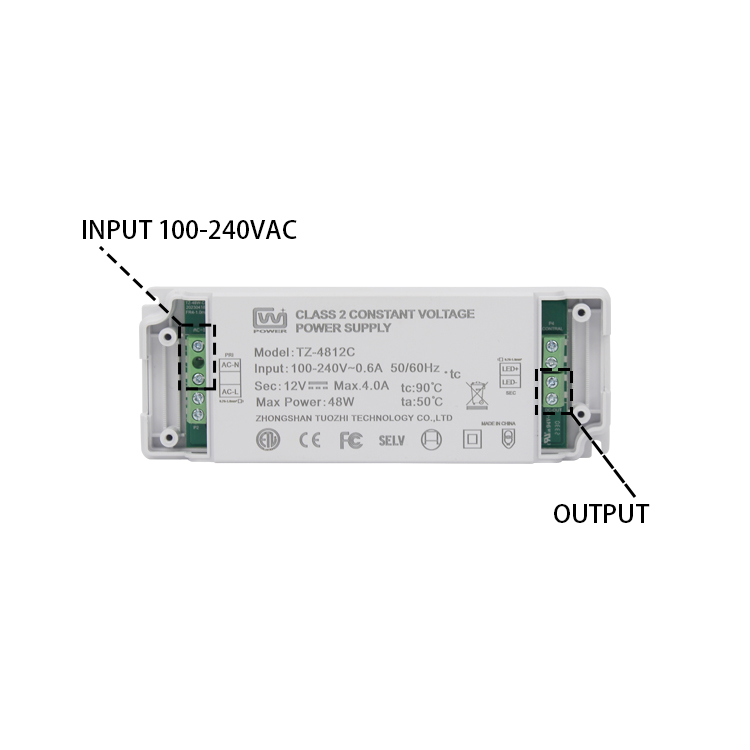 TZ-2412C 24W ETL CE LED led driver  for  bathroom led mirror