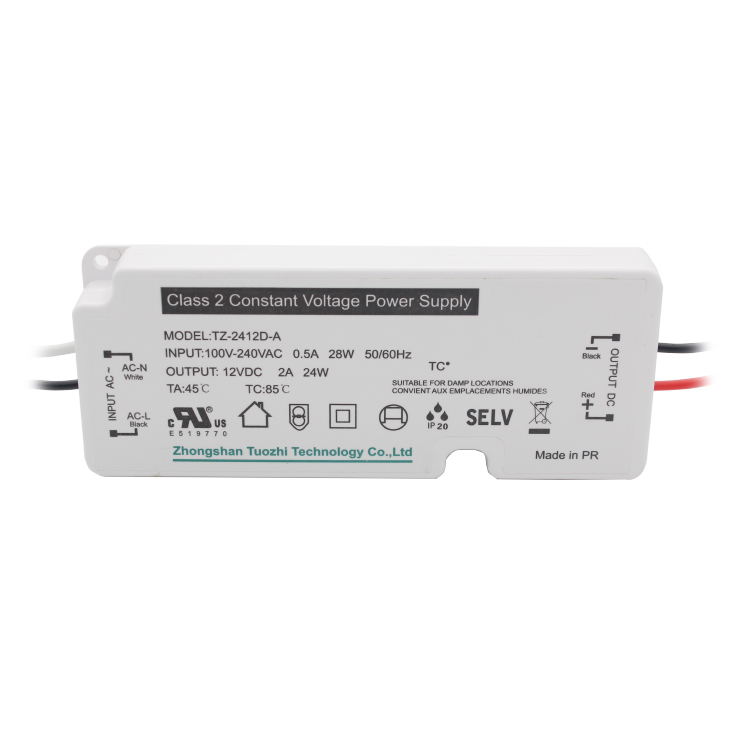 TZ-2412D-A  24W 12V 24V UL Ultra-thin LED Driver