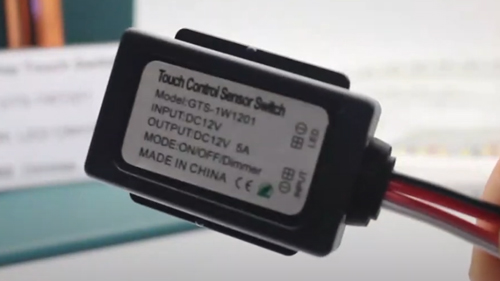 GTS -1W1201，LED mirror touch sensor switch function display