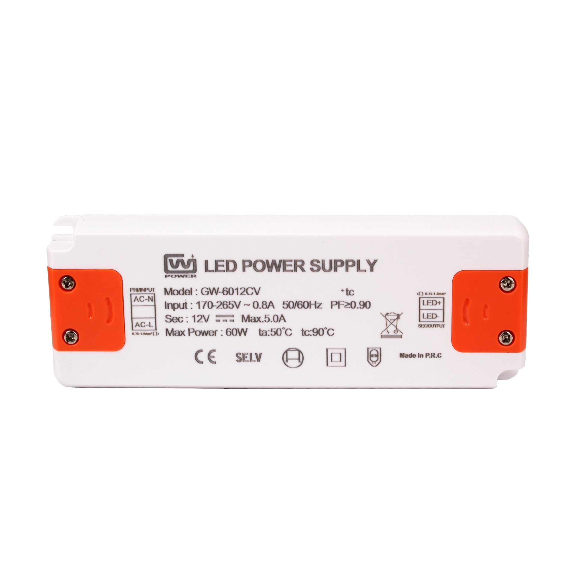 TUV-CE 60W 12V 24V constant voltage  Indoor switching LED power supply led driver